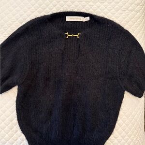 bishop + young Black Sweater with Gold Detail